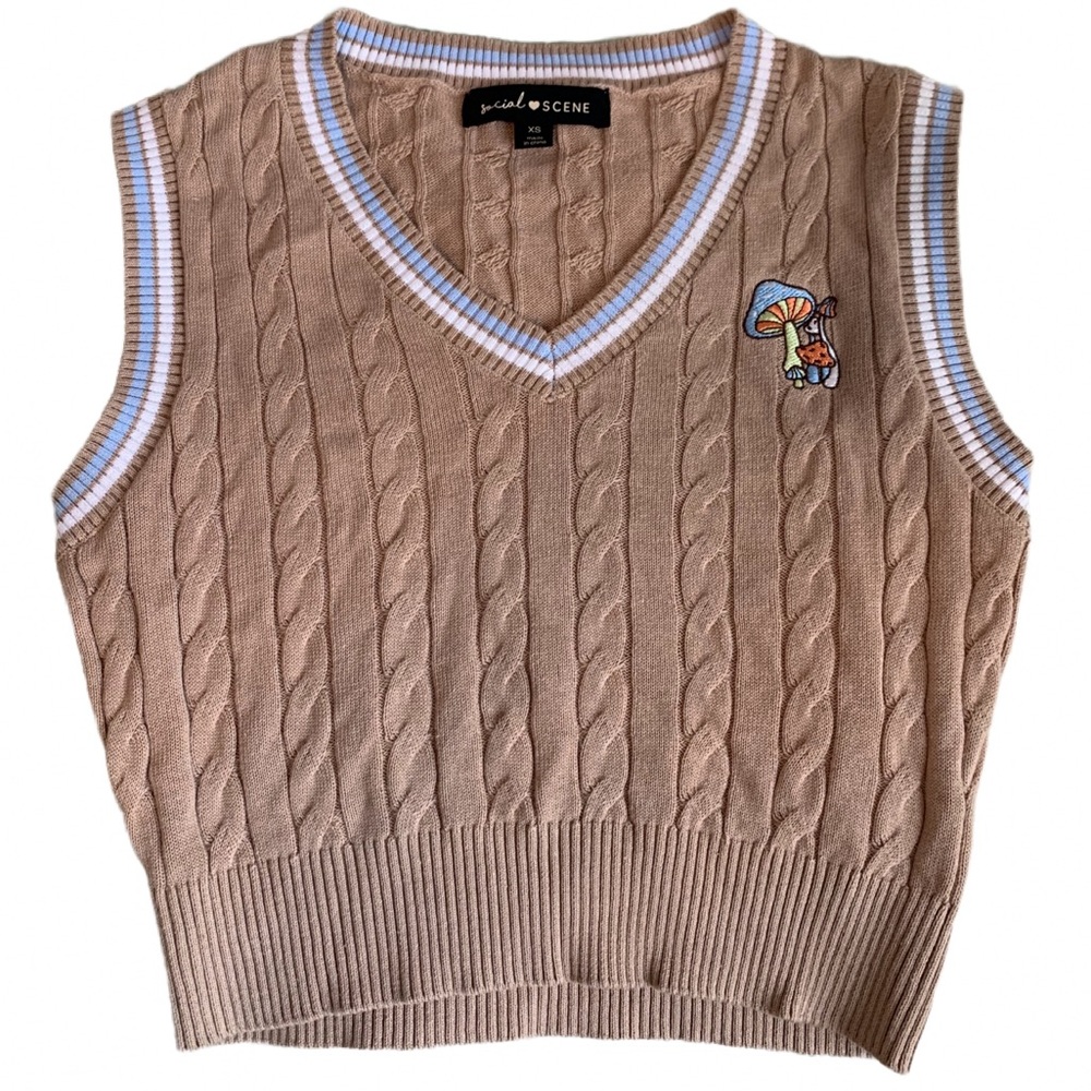 Mushroom Sweater Vest